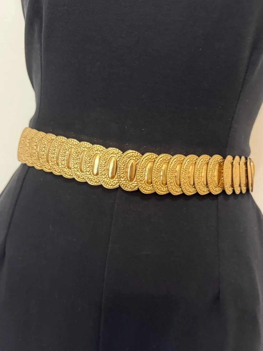Vintage Style Gold Coin Disc Belt • 80s Glam • Statement Waist Belt • Boho Luxe